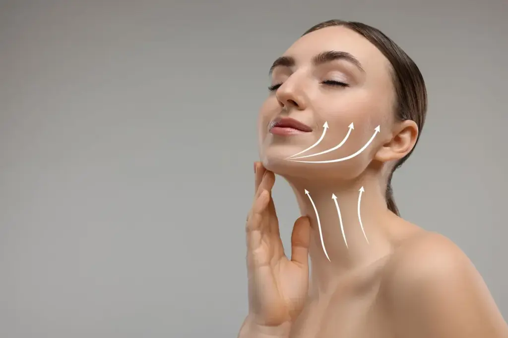 Woman Receiving Lifted Skin Treatments at Brandish Clinic Facial and Skin Rejuvenation in La Jolla, CA