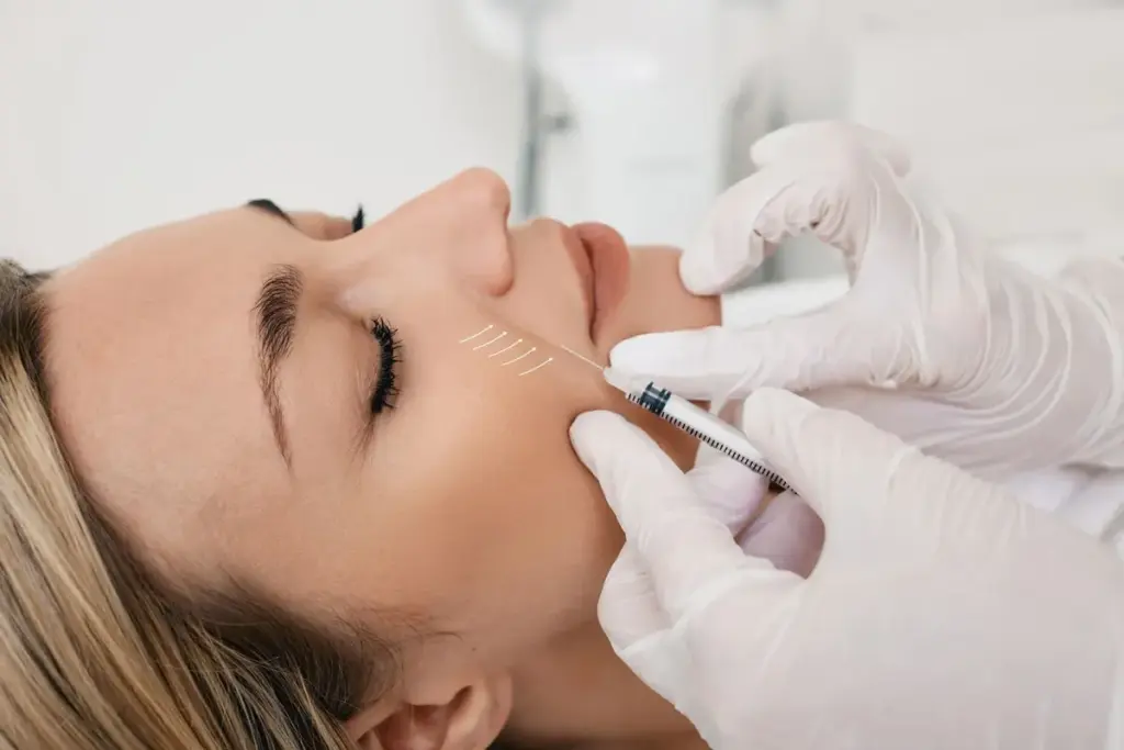 Woman Receiving Dermal Filler Treatments at Brandish Clinic Facial and Skin Rejuvenation in La Jolla, CA