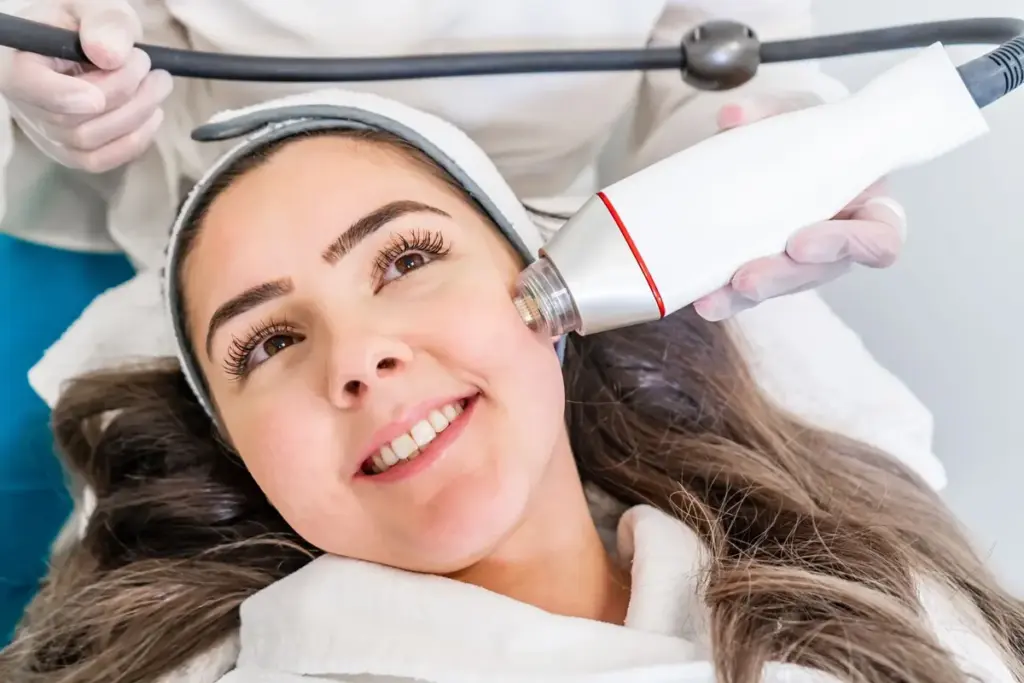A women Skincare Treatment at Brandish Clinic Facial and Skin Rejuvenation in La Jolla, California