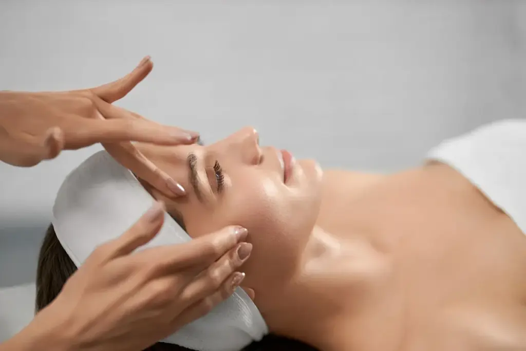 A Woman Receiving the Dermaplaning Treatment at Brandish Clinic Facial and Skin Rejuvenation in La Jolla, California