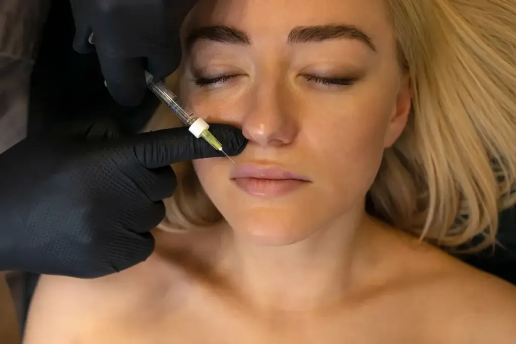 A Woman Receiving the Restylane Treatment at Brandish Clinic Facial and Skin Rejuvenation in La Jolla, California
