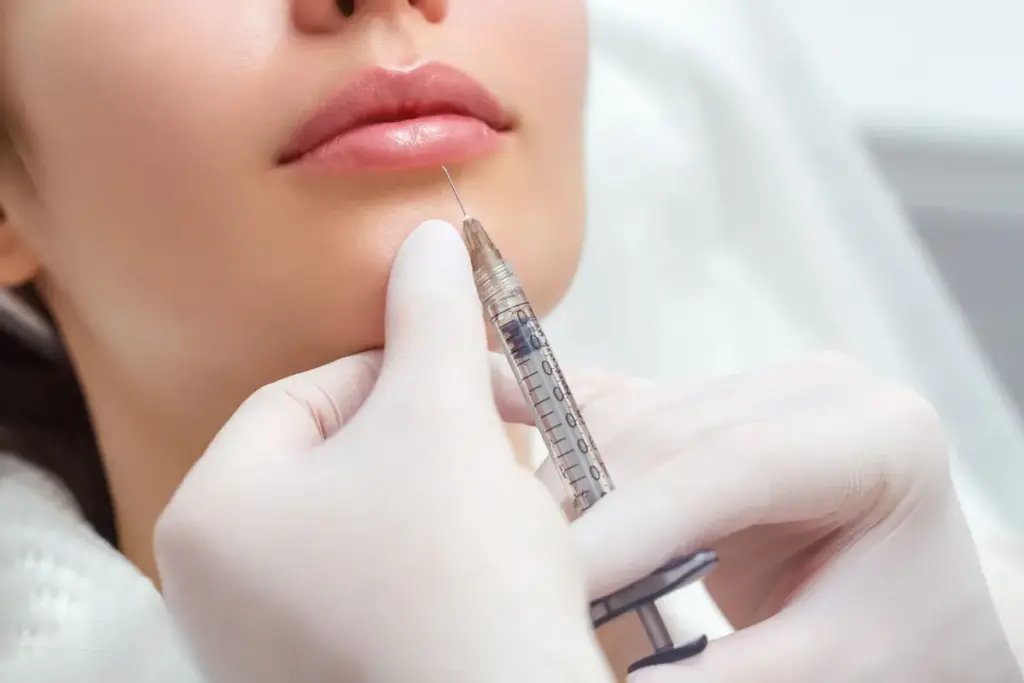 A Woman Receiving the Dermal Fillers Treatment at Brandish Clinic Facial and Skin Rejuvenation in La Jolla, California