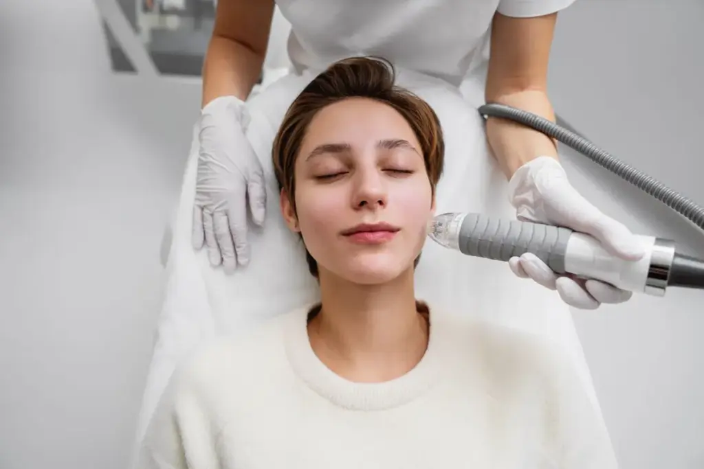 RF Microneedling Treatment at Brandish Clinic Facial and Skin Rejuvenation in La Jolla, California.