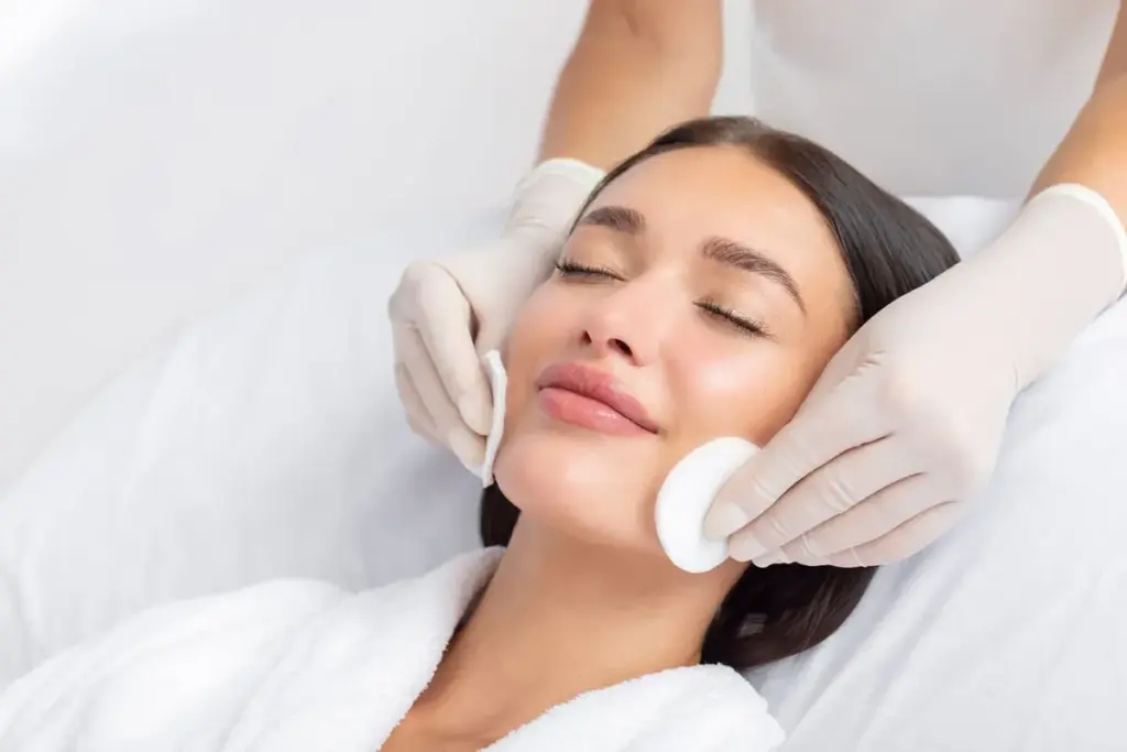 Woman Receiving Stimulate Collagen Treatments at Brandish Clinic Facial and Skin Rejuvenation in La Jolla, CA