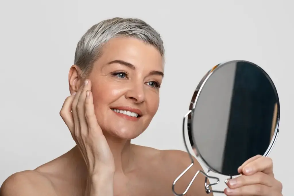 Woman Receiving Aging Skin Collagen Treatments at Brandish Clinic Facial and Skin Rejuvenation in La Jolla, CA