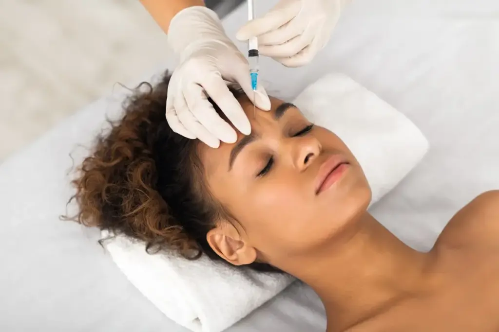 A Woman Receiving the Botox Treatment at Brandish Clinic Facial and Skin Rejuvenation in La Jolla, California